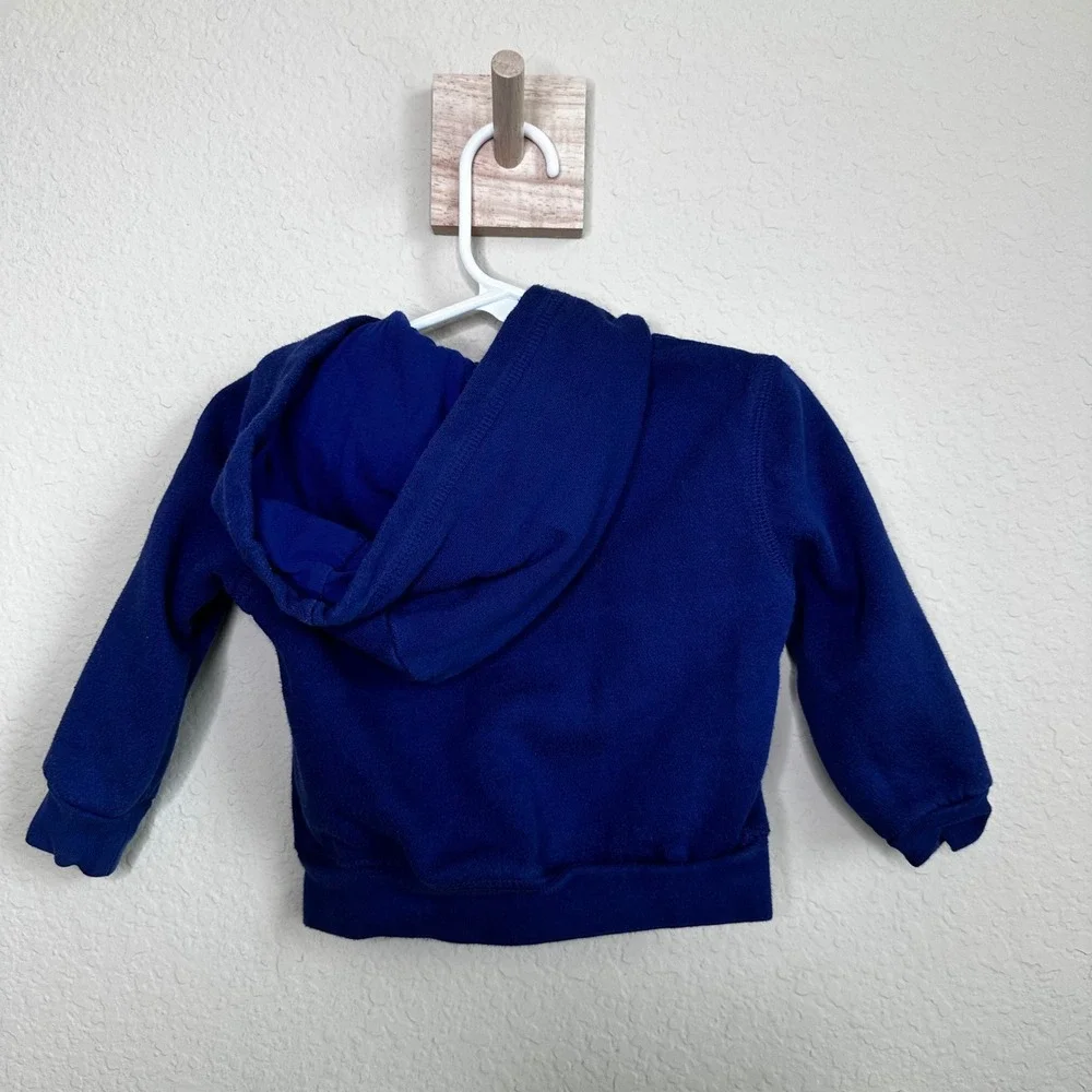 Ralph Lauren Boys Royal Blue Full Zip Hoodie Pony Logo 12M